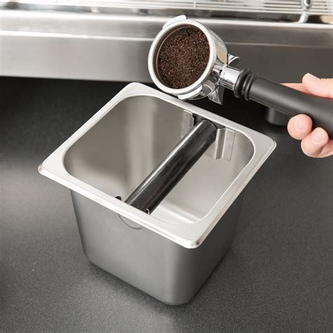 espresso knock box with lid